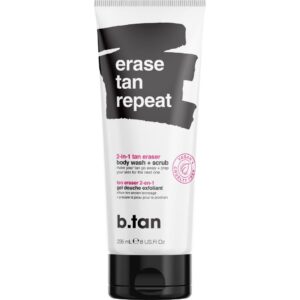 B.TAN Sunless Tan Remover & Body Wash | Erase Tan Repeat - 2-in-1 Exfoliator Scrub and Body Wash, Self Tan Eraser, 8 Fl Oz