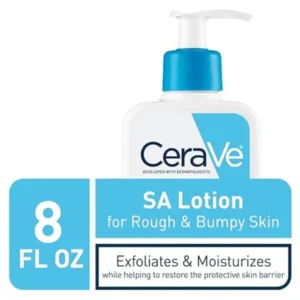 CeraVe SA Lotion for Rough & Bumpy Skin | Vitamin D, Hyaluronic Acid, Lactic Acid & Salicylic Acid Lotion | Fragrance Free & Allergy Tested
