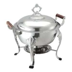 Crown 6 Qt. Round Chafer, Stainless Steel