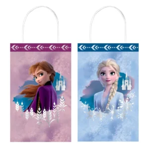 Disney Frozen 2 8 1/4"H x 5 1/4"W x 3 1/4"D Hot Stamped Kraft Bag, 8/PK