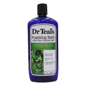Dr Teals Epsom Salt Foaming Bath Relieve Eucalyptus 34 Oz.