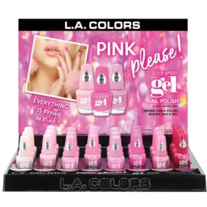 L.A. Colors Pink Please Fel Polish - Wholesale Display 24 Units (CLAC495)
