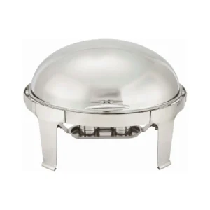 Madison 8 Qt. Oval Chafer, Roll top, Stainless Steel, Heavyweight