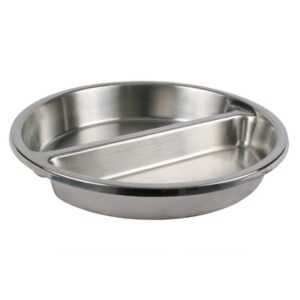 Stainless Steel Divided Food Pan for 6 Qt Round Chafer
