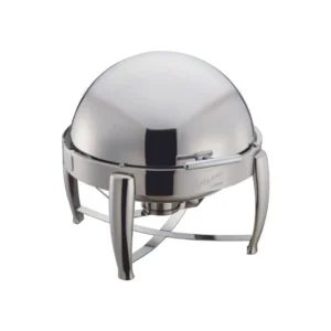 Virtuoso 6 Qt. Round Chafer, Roll top, Stainless Steel, Extra Heavyweight